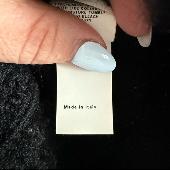 Vintage Alberta Ferretti black mohair & alpaca wool sweater jacket - Small - Picture 9 of 10